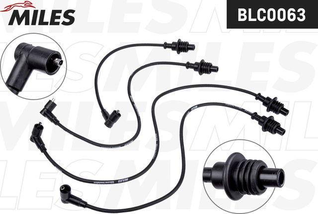 Высоковольтные провода (провода зажигания) (комплект) Miles для Peugeot 306 1993-2002. Артикул BLC0063