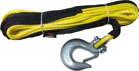 Трос синтетический Автоспас 8,6 мм/24 м с коушем, с крюком. Артикул W1530