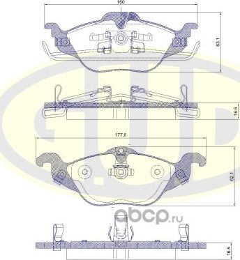 Тормозные колодки G.U.D.. Артикул GBP068402