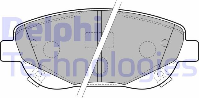 Тормозные колодки Delphi (Low-Metallic). Артикул LP2207