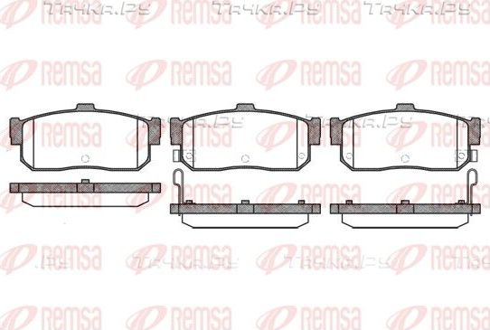 Тормозные колодки Remsa задние для Infiniti I I 1997-1999. Артикул 0366.22