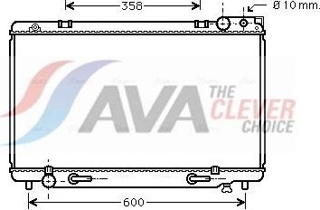 Радиатор охлаждения двигателя AVA ** CLEVER FIT **. Артикул TO2160