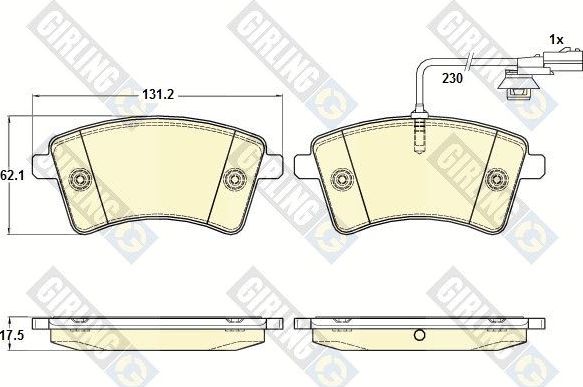 Тормозные колодки Girling. Артикул 6119411