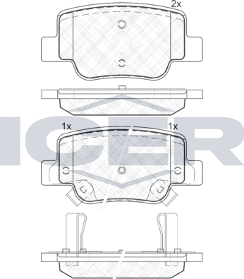 Тормозные колодки Icer. Артикул 181945