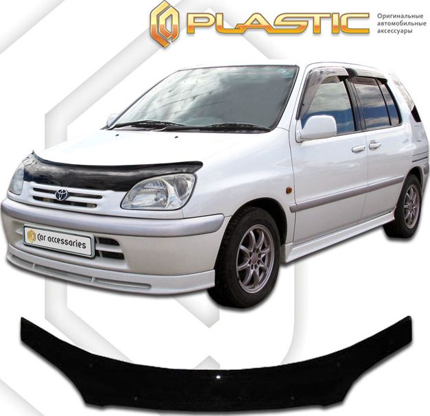 Дефлектор СА Пластик для капота (Classic черный) Toyota Raum EXZ10 1997-2003. Артикул 2010010100193