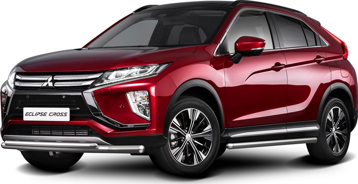 Защита Rival переднего бампера d57+d42 для Mitsubishi Eclipse Cross 2018-2021. Артикул R.4014.001