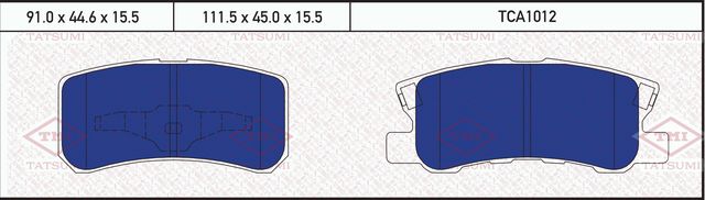 Колодки тормозные задние MITSUBISHI Pajero 2000 (Tatsumi). Артикул TCA1012