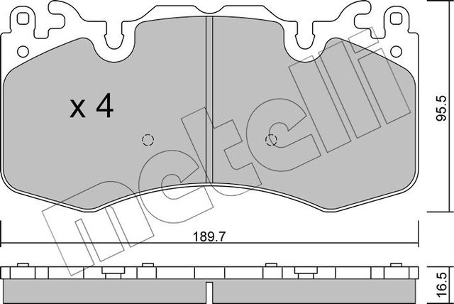 Тормозные колодки Metelli. Артикул 22-1024-0