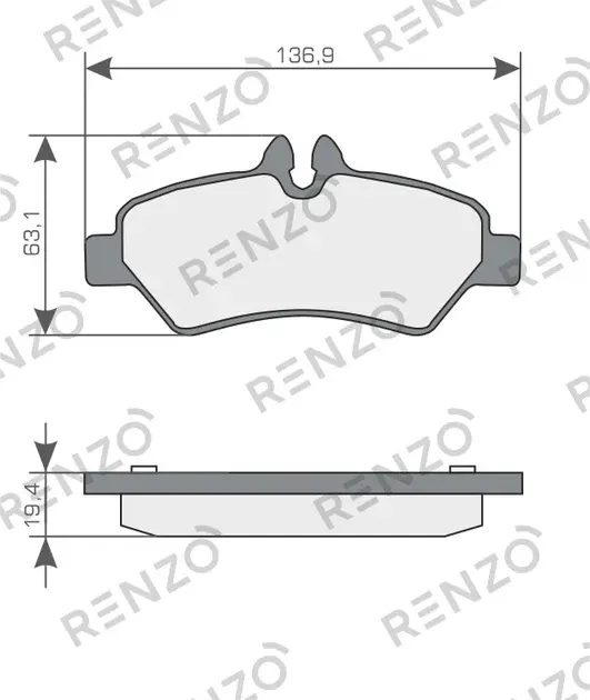 Колодки дисковые (Renzo). Артикул RNZ174