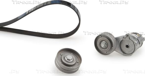 Приводной ремень поликлиновой с роликами (комплект) Gates Micro-V® Kit. Артикул K016PK1540