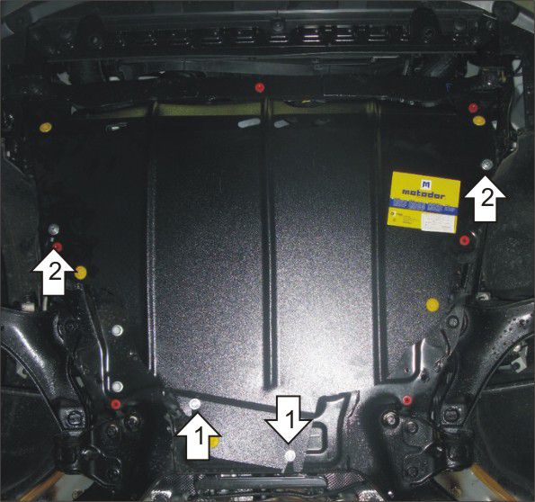 Защита Мотодор для картера, КПП Ford Galaxy II 2007-2015. Артикул 02615
