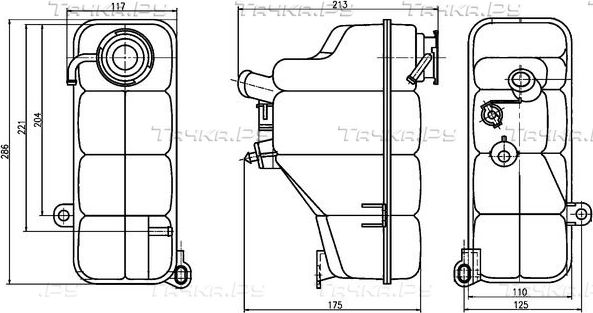 Расширительный бачок Mahle Behr для Fiat Uno I 1989-1993. Артикул CRT 123 000S