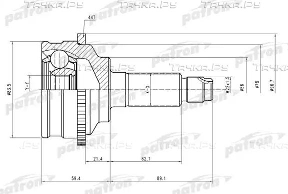 Шрус наружный (граната) Patron. Артикул PCV2072