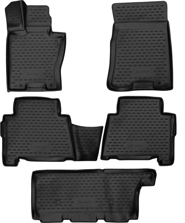 Коврики Element для салона Kia Mohave (6-ти мест.) 2020-2026 (с напольной педалью). Артикул ELEMENT3DA0N142210