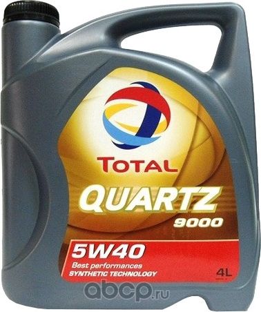 Масло моторное QUARTZ 9000 5W40 синт.4л TOTAL. Артикул 10210501