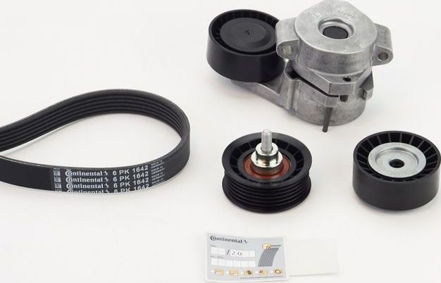 Приводной ремень поликлиновой с роликами (комплект) ContiTech. Артикул 6PK1642K4