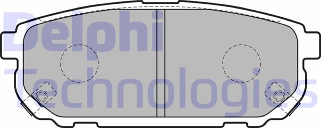 Тормозные колодки Delphi (Low-Metallic) задние для Kia Sorento I 2002-2011. Артикул LP1850