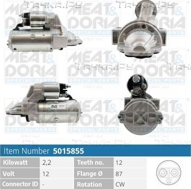 Стартер Meat & Doria для Ford Tourneo Custom I 2012-2026. Артикул 5015855