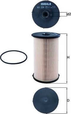 Топливный фильтр Mahle-Knecht. Артикул KX 220D