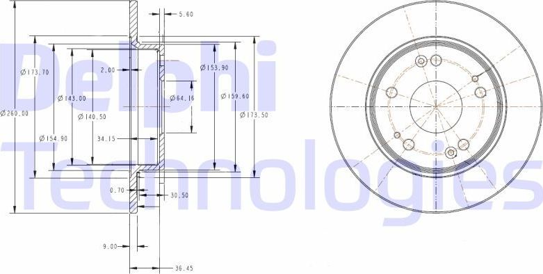 Тормозной диск Delphi. Артикул BG4118C