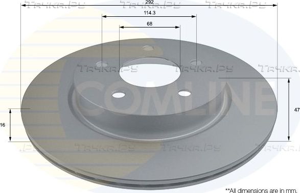 Тормозной диск Comline Comline. Артикул ADC0297V