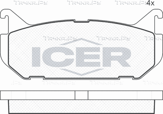 Тормозные колодки Icer задние для Mazda Xedos 6 1992-1999. Артикул 181110