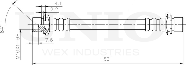 Шланг тормозной (Unio). Артикул BRH-10102