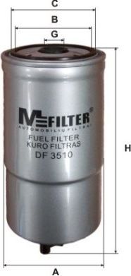 Топливный фильтр MFilter. Артикул DF 3510