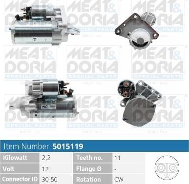 Стартер Meat & Doria для Citroen C-Elysee I 2012-2026. Артикул 5015119