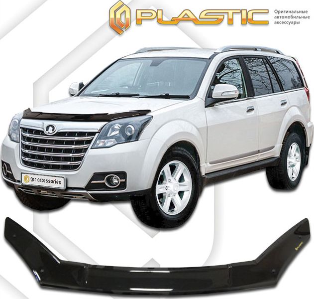 Дефлектор СА Пластик для капота (Classic черный) Great Wall Hover H3 2014-2026. Артикул 2010010109370
