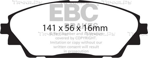 Тормозные колодки EBC Brakes. Артикул DP22185