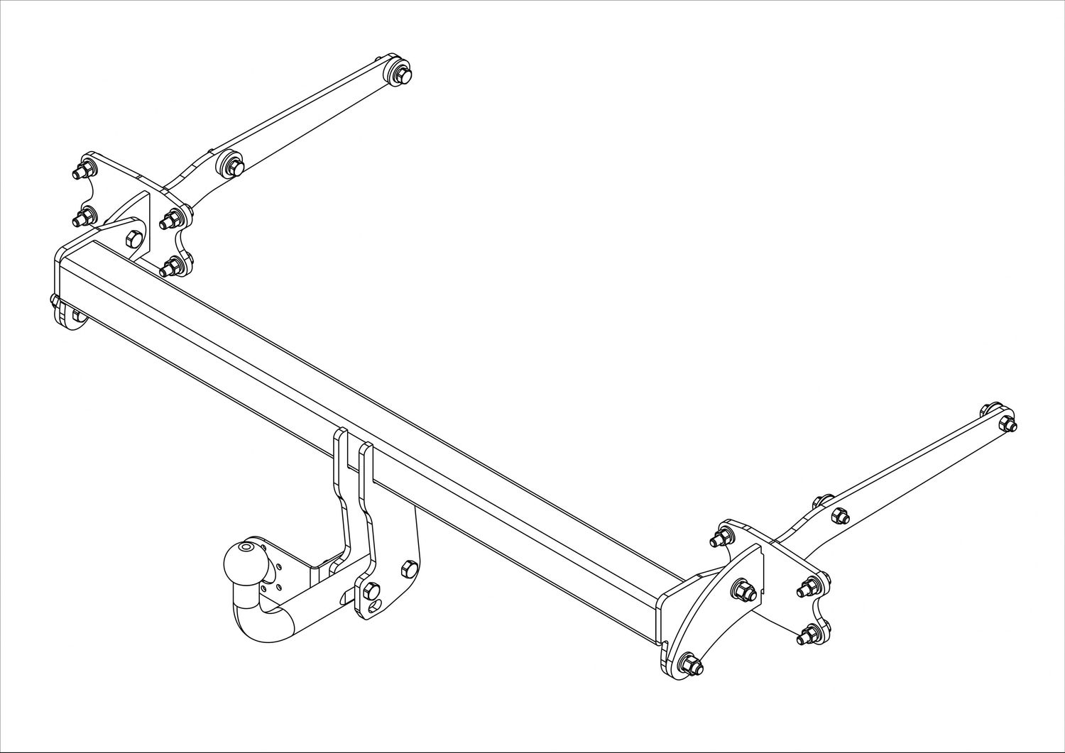 Фаркоп AvtoS для Mercedes-Benz GLK X204 2008-2015. Артикул MB 08