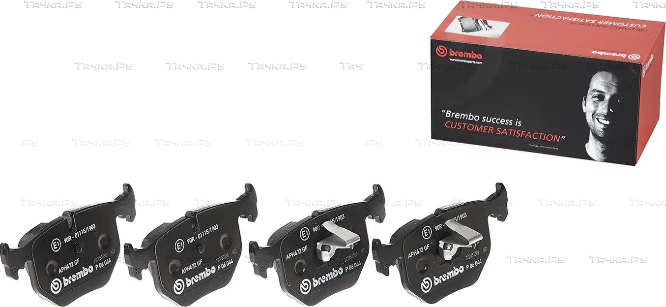 Тормозные колодки Brembo PRIME LINE задние для Land Rover Range Rover III 2002-2012. Артикул P 06 044