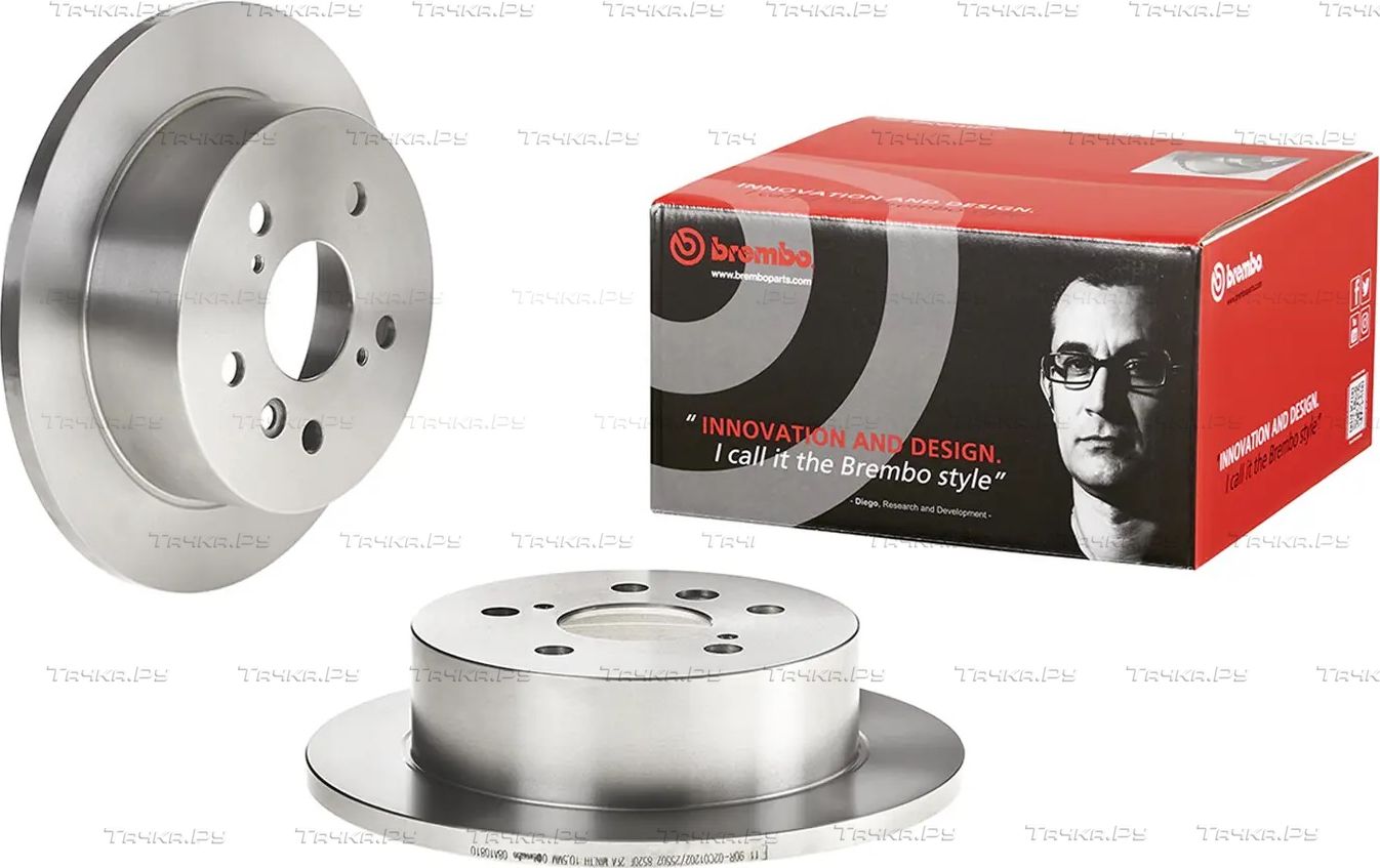 Тормозной диск Brembo PRIME LINE задний для Toyota Avalon III 2005-2012. Артикул 08.A108.10