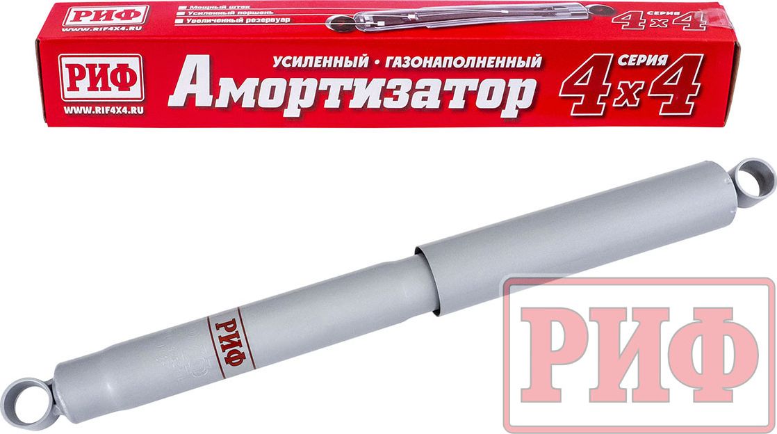 Амортизатор РИФ газовый задний для Nissan Patrol Y61 1997-2010. Лифт 100 мм. Артикул SAG211L