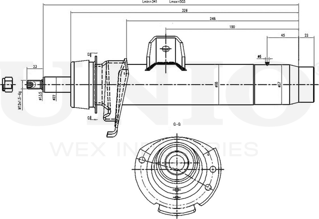 Амортизатор подвески (Unio). Артикул SAB-10334