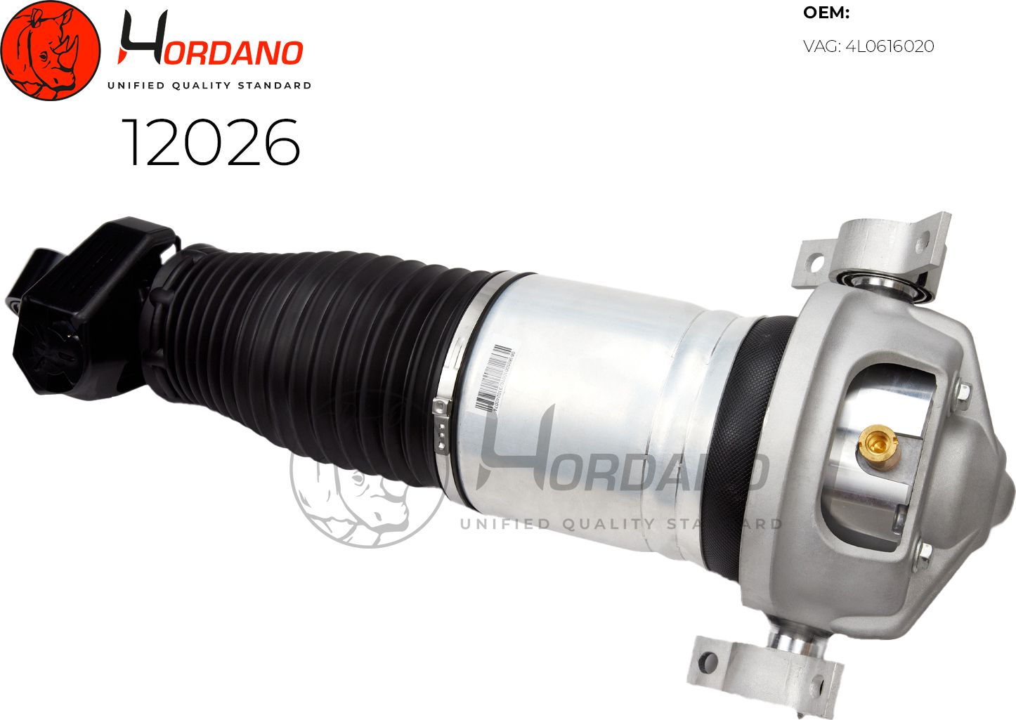 Задний правый пневматический амортизатор VOLKSWAGEN Touareg GP (2003-2010) (Hordano). Артикул 12026
