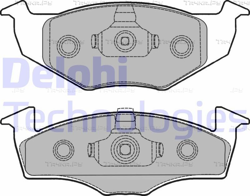 Тормозные колодки Delphi (Low-Metallic) передние для Volkswagen Vento 1996-1998. Артикул LP1249