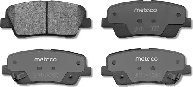 Колодки тормозные HYUNDAI SANTA FE (CM) 2.2D 09-/KIA SORENTO (XM) 09- задние (Metaco). Артикул 3010037