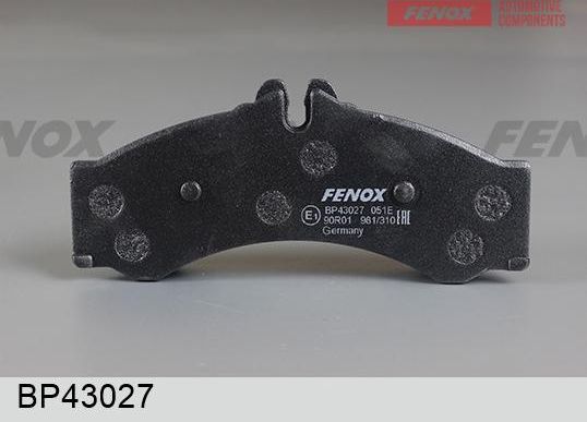 Тормозные колодки Fenox. Артикул BP43027
