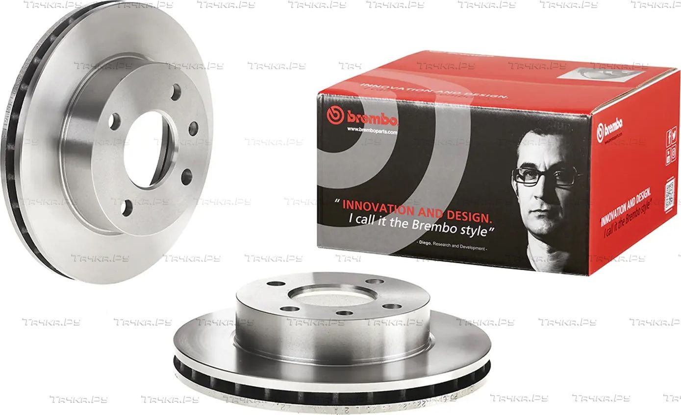 Тормозной диск Brembo PRIME LINE передний для Ford Orion II 1985-1990. Артикул 09.4914.34