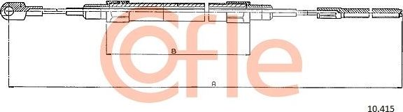 Трос ручника (тросик ручного тормоза) Cofle задний правый/левый для BMW 7 I (E23) 1977-1986. Артикул 92.10.415