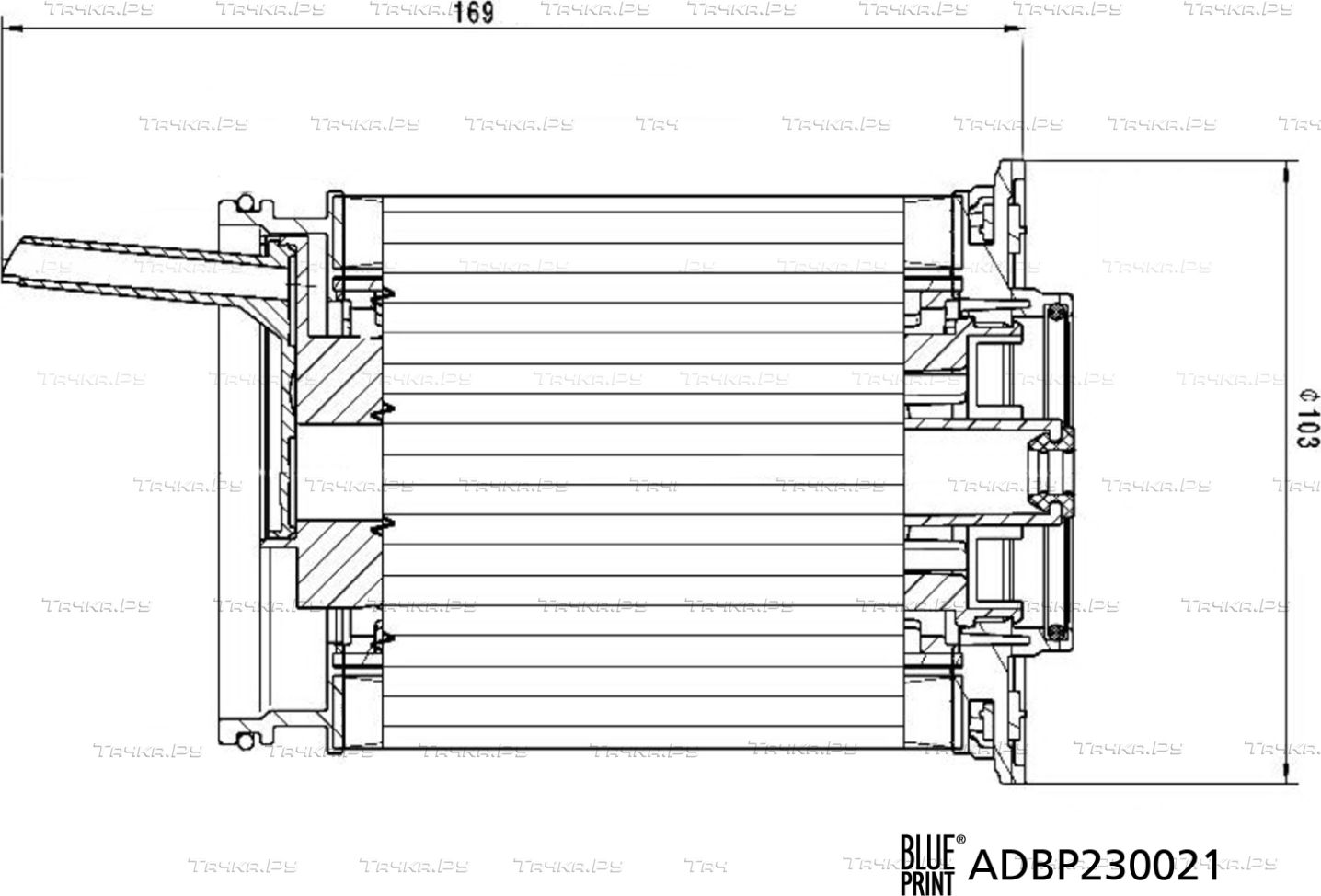Топливный фильтр Blue Print. Артикул ADBP230021