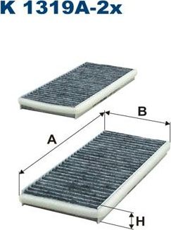 Салонный фильтр Filtron. Артикул K 1319A-2x