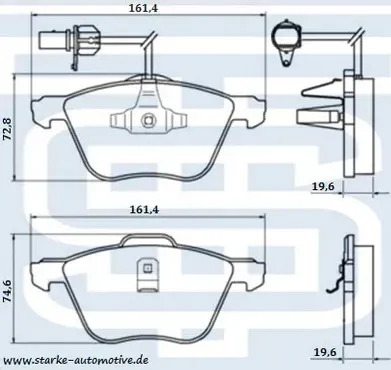 Колодки тормозные перед (Starke). Артикул 173547