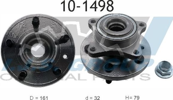 Ступичный подшипник (комплект) IJS Group. Артикул 10-1498