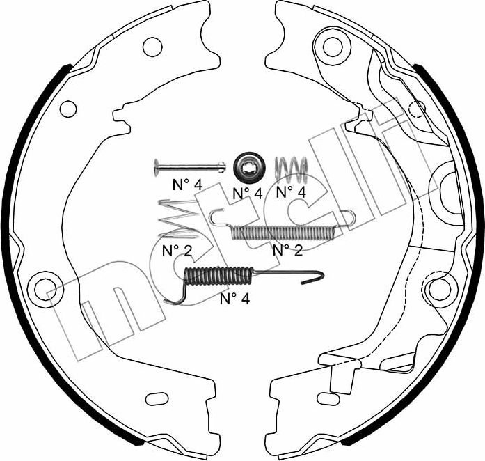Тормозные колодки (стояночная тормозная система) Metelli. Артикул 53-0586K