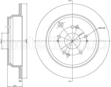 Тормозной диск Trusting задний для Honda CR-V IV 2012-2018. Артикул DF1708