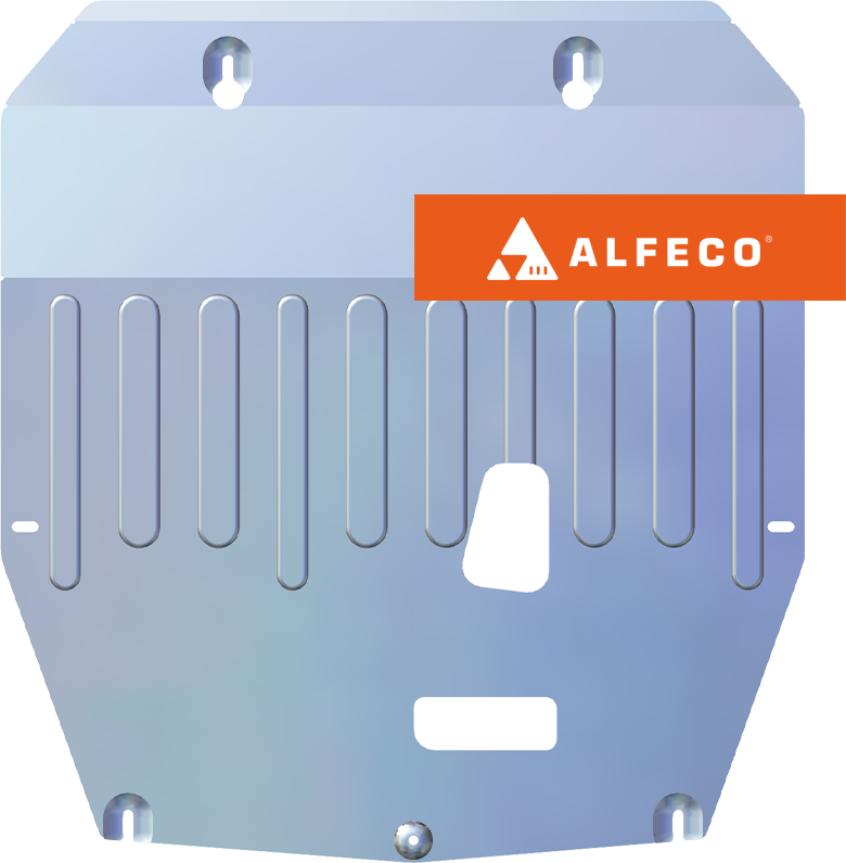 Защита алюминиевая Alfeco (4 мм) для картера и КПП Geely Okavango 2023-2026. Артикул ALF.08.29 AL4