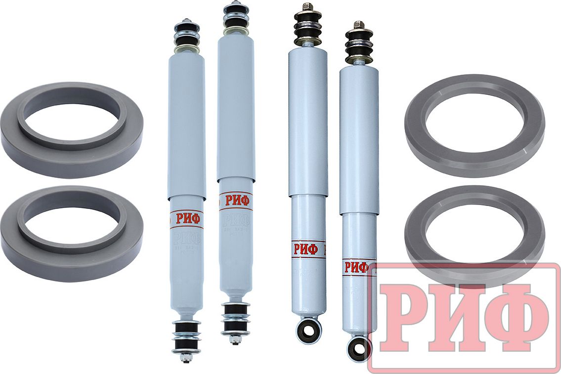 Лифт-комплект РИФ лайт газовый для Toyota Land Cruiser 80 1988-1998, лифт 20 мм. Артикул RIF-TLC80-A-G-lite